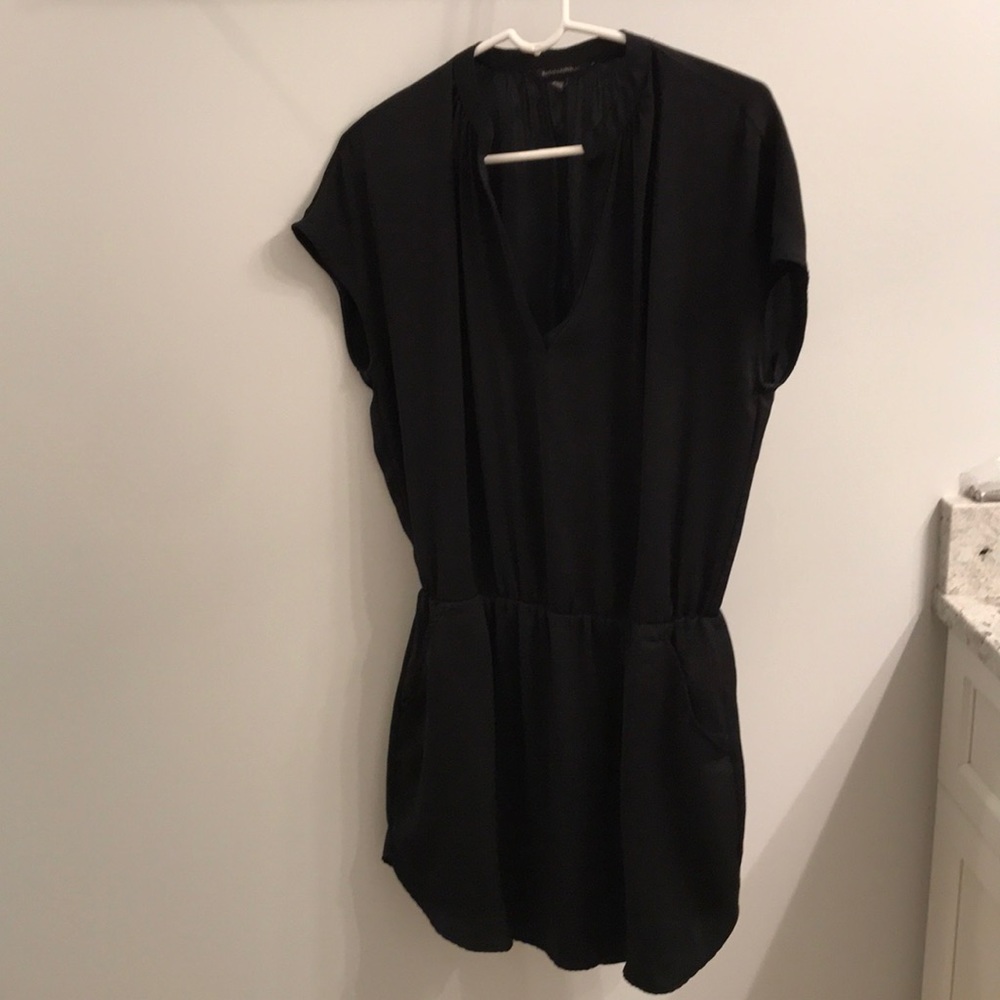 Black silk dress banana republic